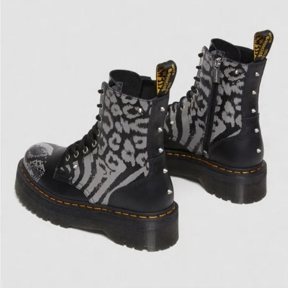 Dr. Martens Jadon Animal Clash Print Leather Unisex Boots men's 5 women's 6 new! - Picture 4 of 10